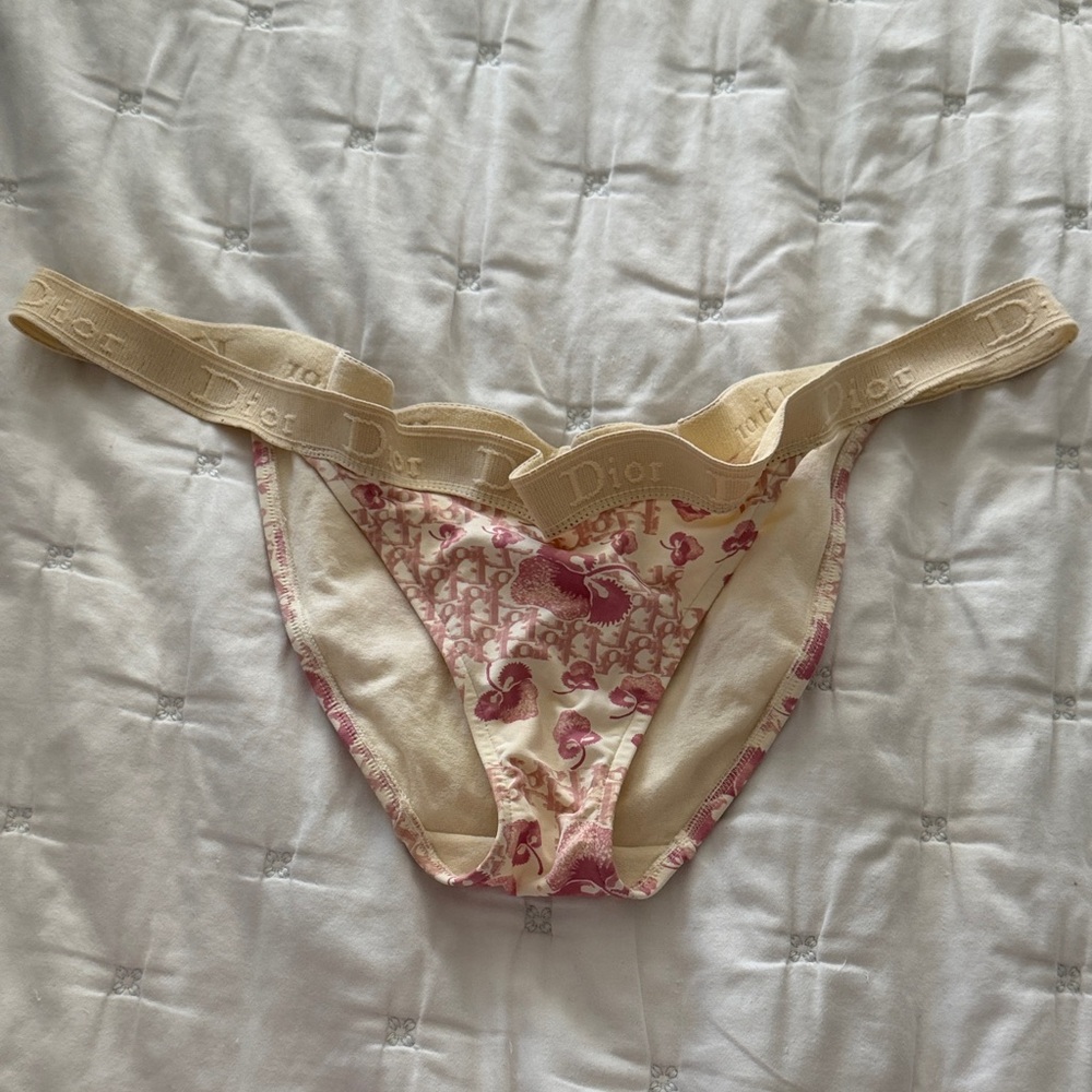 Vintage Dior Pink Logo Bikini Bottoms size 4